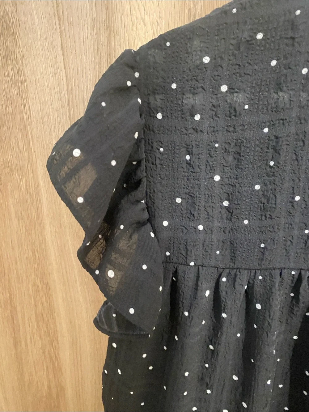 Black Polka Dot Tiered Dress